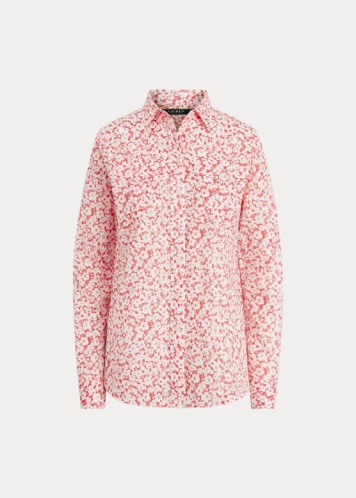 Women's Ralph Lauren Floral Cotton Shirts | 641892VMI